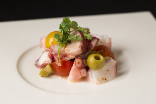 Marinated octopus and tomatoes