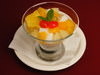 Almond jelly with fruit