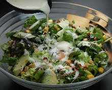 Caesar salad with avocado and slow-poached egg