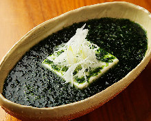 Green seaweed tofu