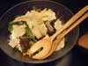 Green salad with bean curd and tofu