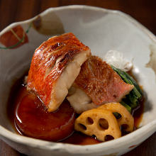 Stewed red snapper