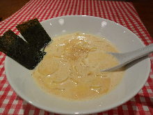 Pasta in cream soup