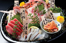 Assorted sashimi of the season