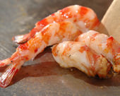 Salted and grilled shrimp