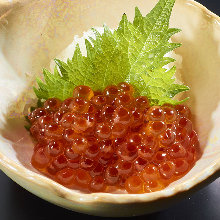 Salmon roe pickled in soy sauce