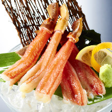 Crab sashimi