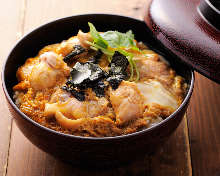 "Oyako" locally raised chicken and egg rice bowl