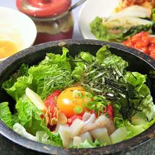 Stone grilled bibimbap