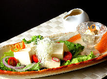Yuba (tofu skin) salad