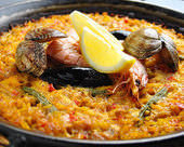 Seafood paella