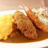 Western Style Diner's Special "Omelet & Curry" Plate