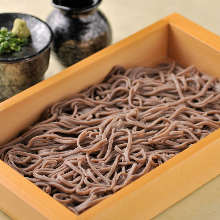 Itasoba (buckwheat noodles served in a wooden box)