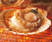 Grilled scallop with butter