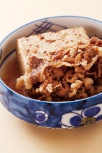 Simmered meat and tofu