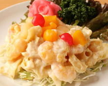 Stir-fried shrimp with mayonnaise