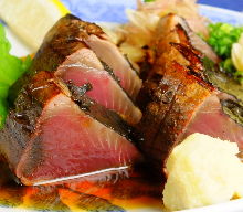 Seared skipjack tuna