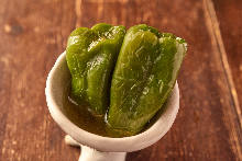 Green pepper ohitashi (boiled and seasoned)