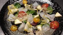 Seasonal seafood carpaccio