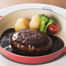 Hamburg steak with demi-glace sauce