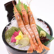 Shrimp sashimi