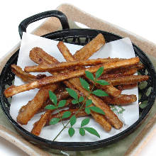 Fried burdock