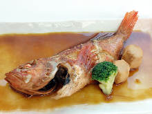 Simmered marbled rockfish