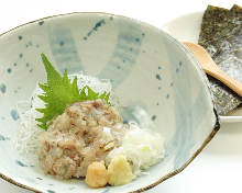 Horse mackerel Namero (chopped horse mackerel with miso)