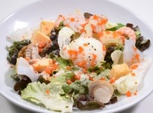 Caesar salad with seafood