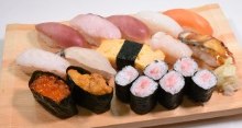 Assorted sushi
