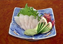 Japanese sea bass sashimi