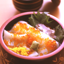 Seafood rice bowl