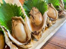 Grilled oysters with butter