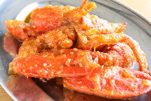 Stir-fried shrimp in chili sauce