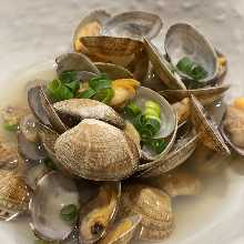 Manila clams steamed with sake