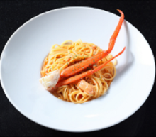 Pasta with black truffle cream sauce