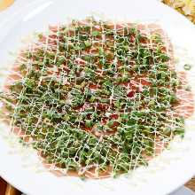 Seared fatty tuna Carpaccio