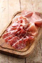 Assorted prosciutto and salami Assorted prosciutto and salami