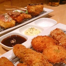 Assorted fried cutlet skewers, 5 kinds