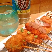 Assorted fried cutlet skewers, 10 kinds