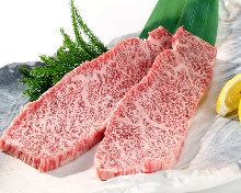 Grid-grilled Wagyu beef