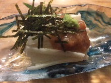 Japanese yam with pickled plum paste