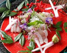 Assorted sashimi of the season, 3 kinds