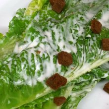 Caesar salad with romaine lettuce