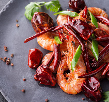 Stir-fried shrimp in chili sauce Stir-fried shrimp in chili sauce