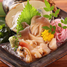 Sakhalin surf clam sashimi