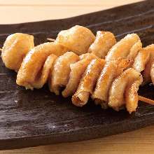 Chicken skin skewer