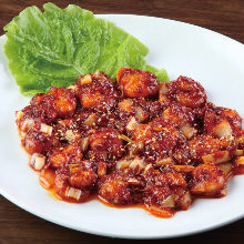 Stir-fried shrimp in chili sauce