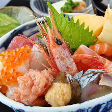 Seafood rice bowl