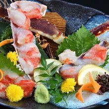 Crab sashimi